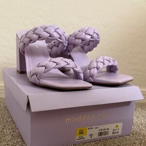Madden Girl Braided Block “Dixcy” Heel in Lavender